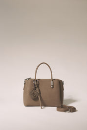 Charm Detaylı Tote Çanta - Vizon