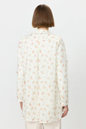 Floral Patterned Blazer Lace Jacket - Coffee