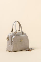 Çift Gözlü Satchel Çanta - Bej