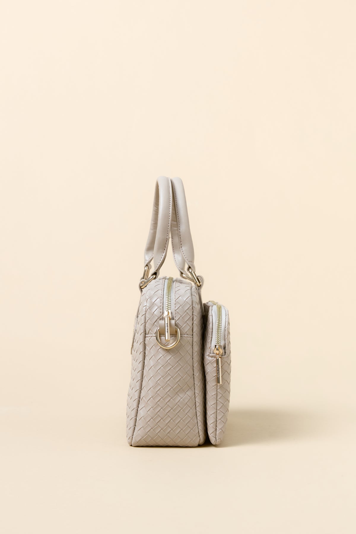 Çift Gözlü Satchel Çanta - Bej