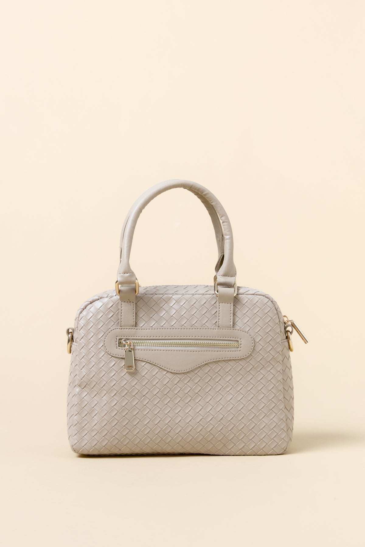 Çift Gözlü Satchel Çanta - Bej