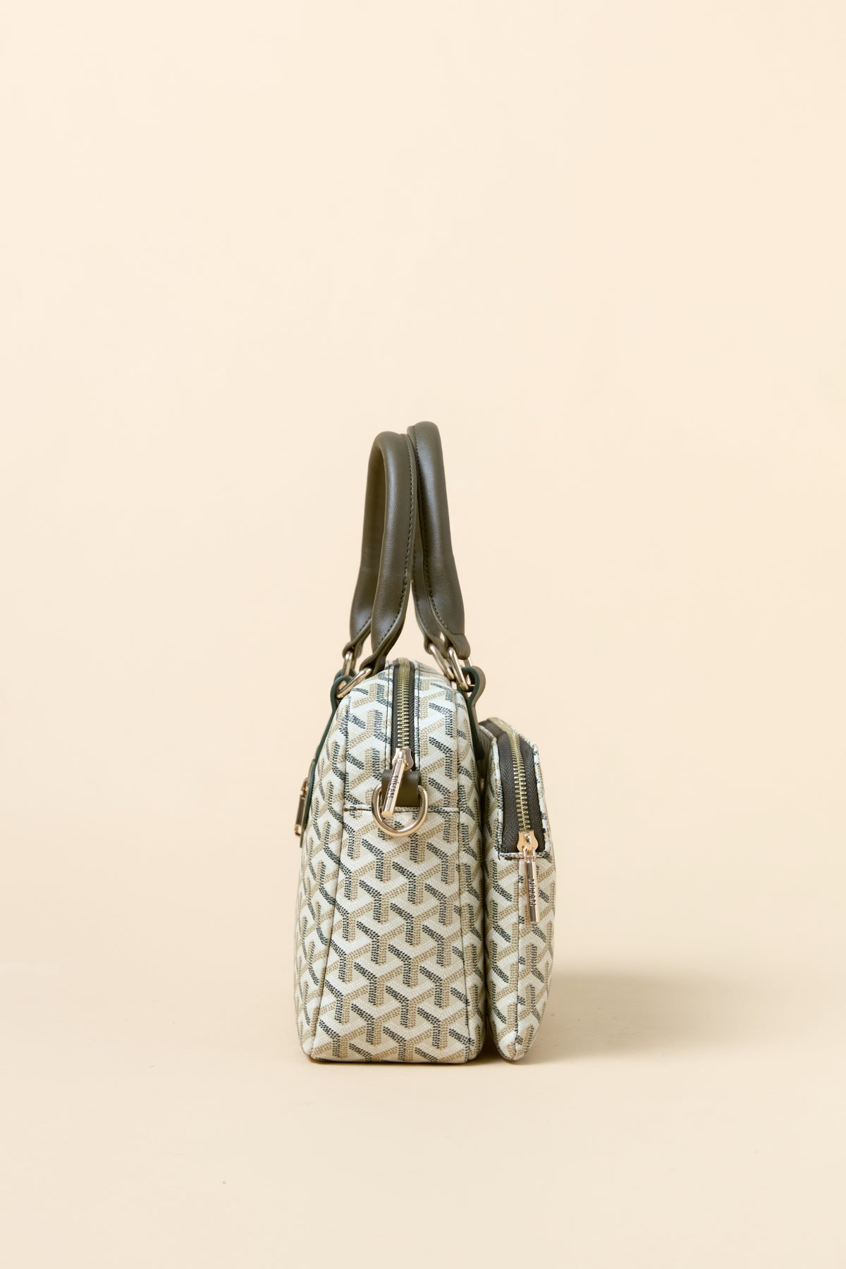 Çift Gözlü Satchel Çanta - Haki