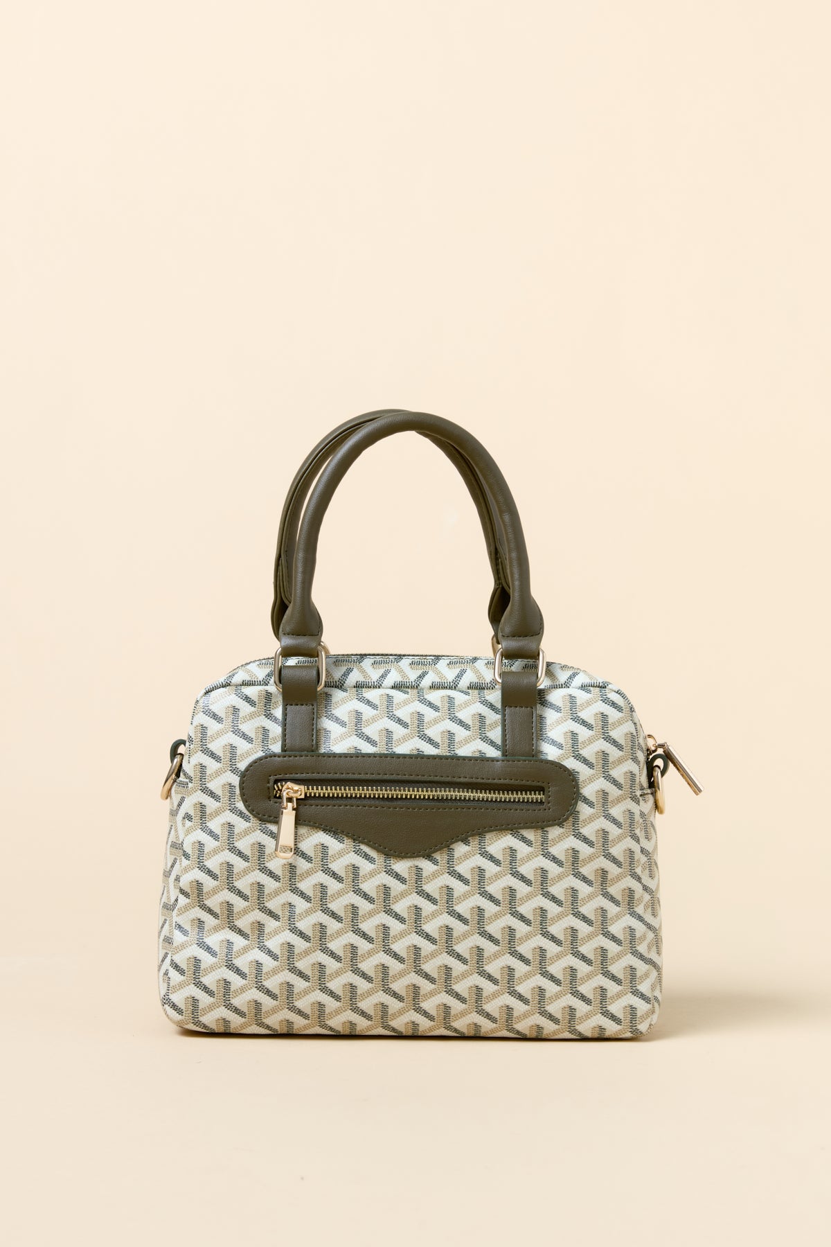 Çift Gözlü Satchel Çanta - Haki