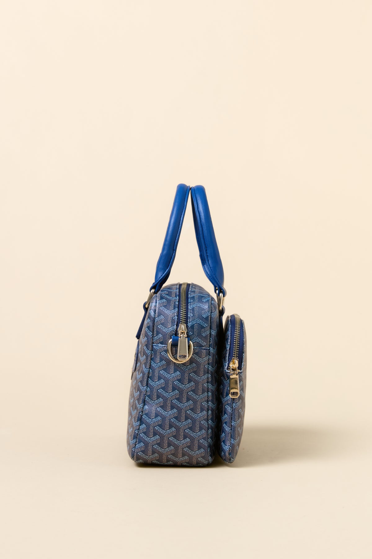 Double Compartment Satchel Bag - Sapphire