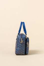 Double Compartment Satchel Bag - Sapphire