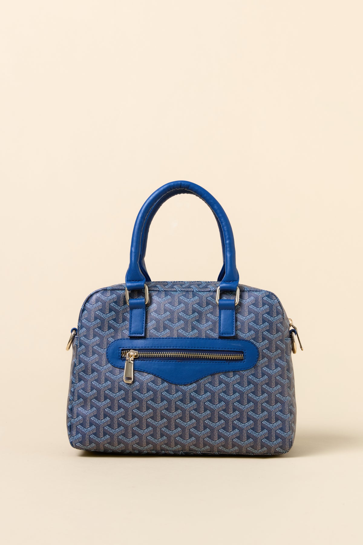 Double Compartment Satchel Bag - Sapphire