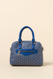 Double Compartment Satchel Bag - Sapphire