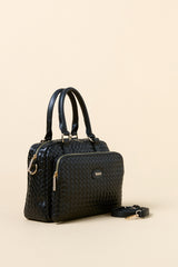 Çift Gözlü Satchel Çanta - Siyah