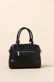 Çift Gözlü Satchel Çanta - Siyah