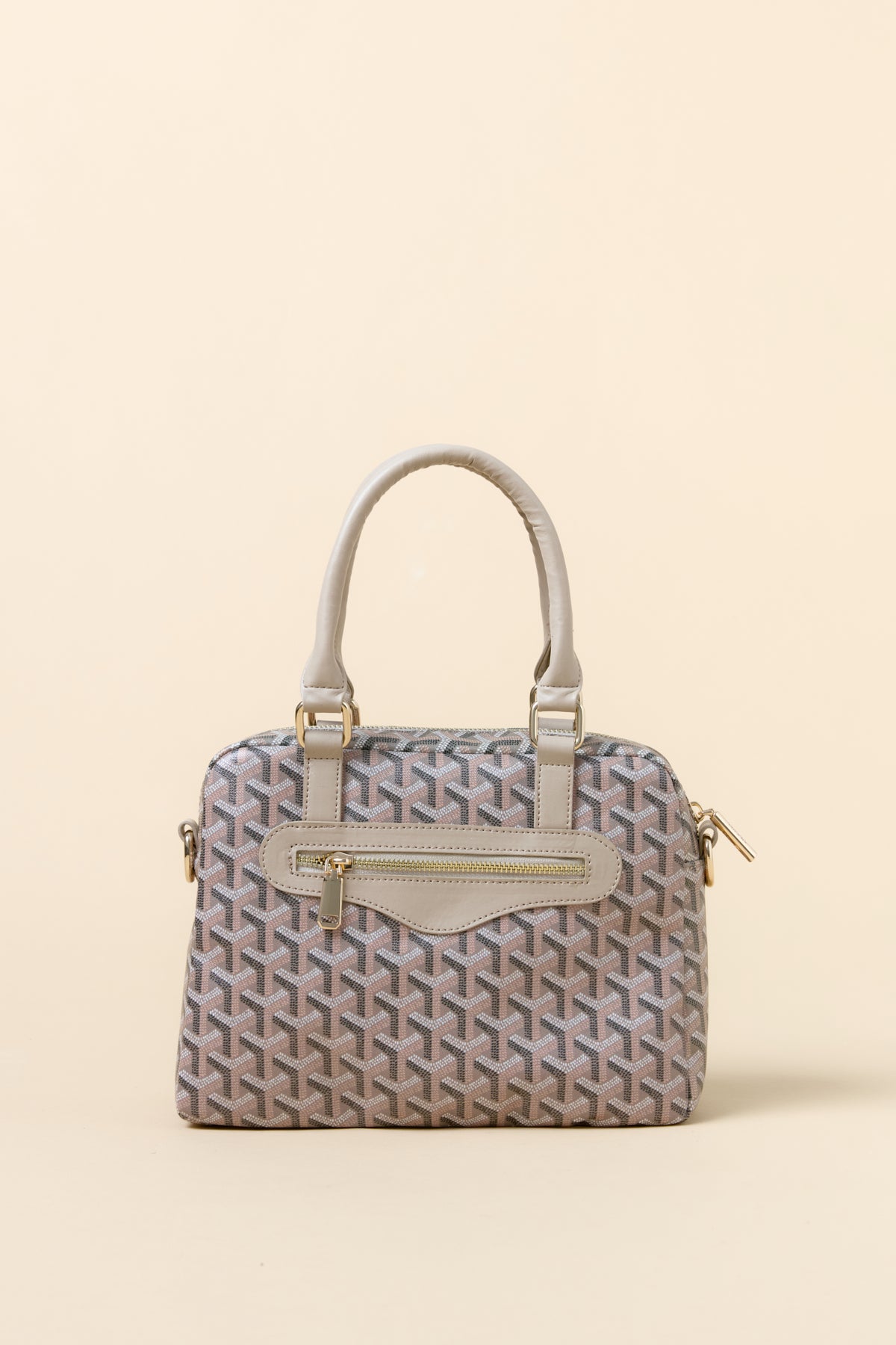 Çift Gözlü Satchel Çanta - Vizon-Bej