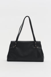Double Handle Shopper Bag with Charm Detail - Black