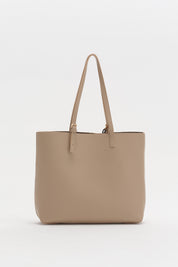 Dual Handle Charm Detail Shopper Bag - Earth