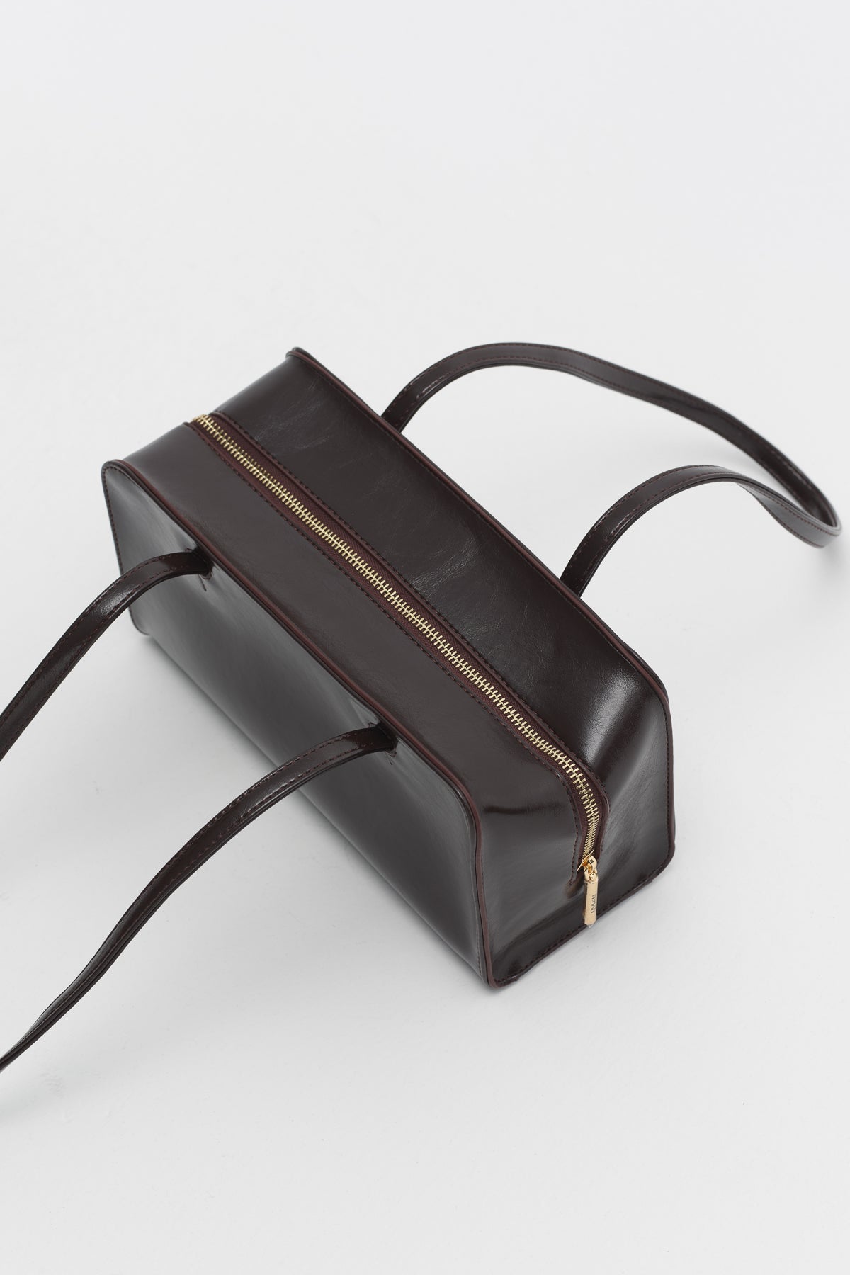 Twin-Handle Shoulder Bag - Coffee