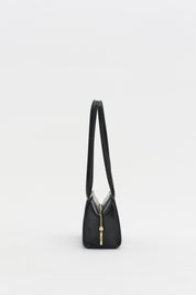 Double Handle Shoulder Bag - Black