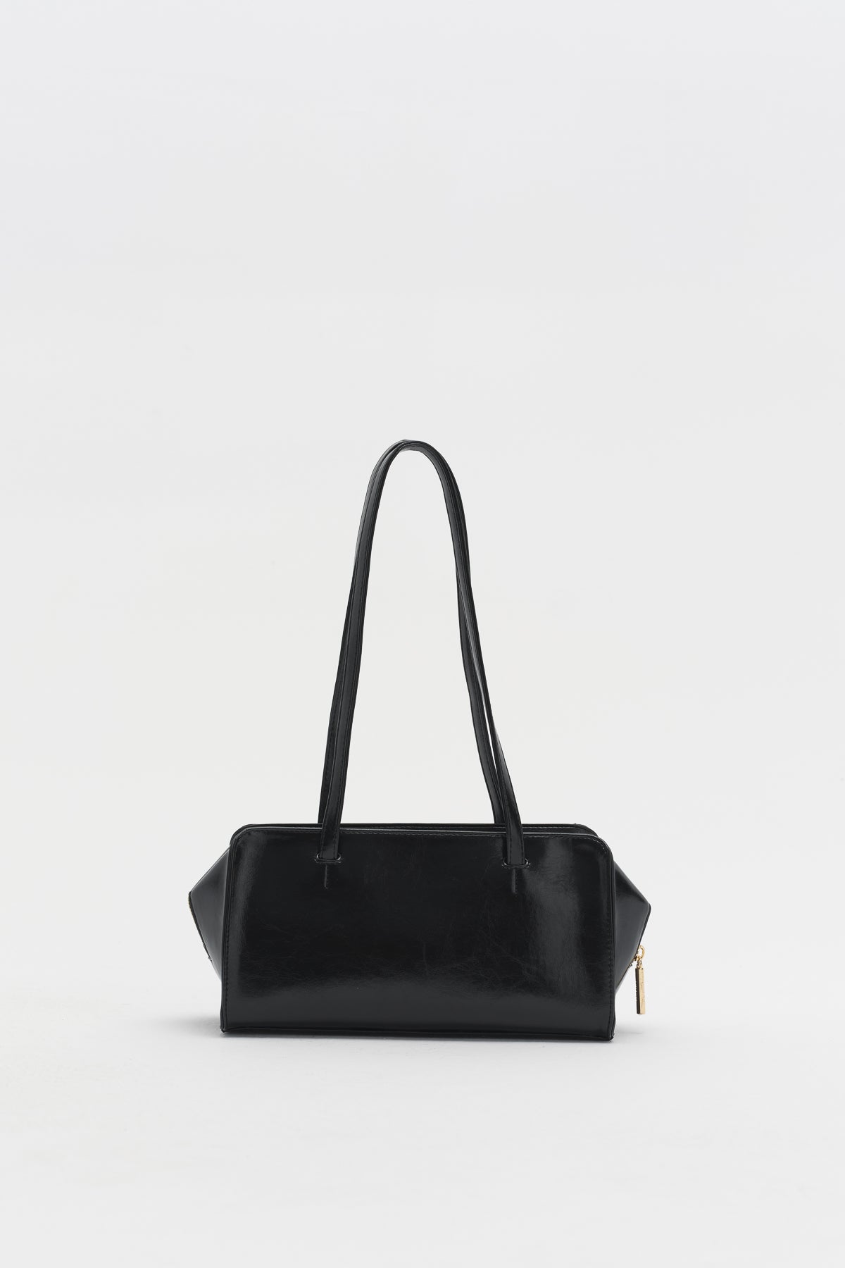 Double Handle Shoulder Bag - Black