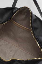 Double Handle Shoulder Bag - Black