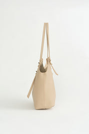 Çift Saplı Shopper Çanta - Vizon