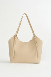 Çift Saplı Shopper Çanta - Vizon