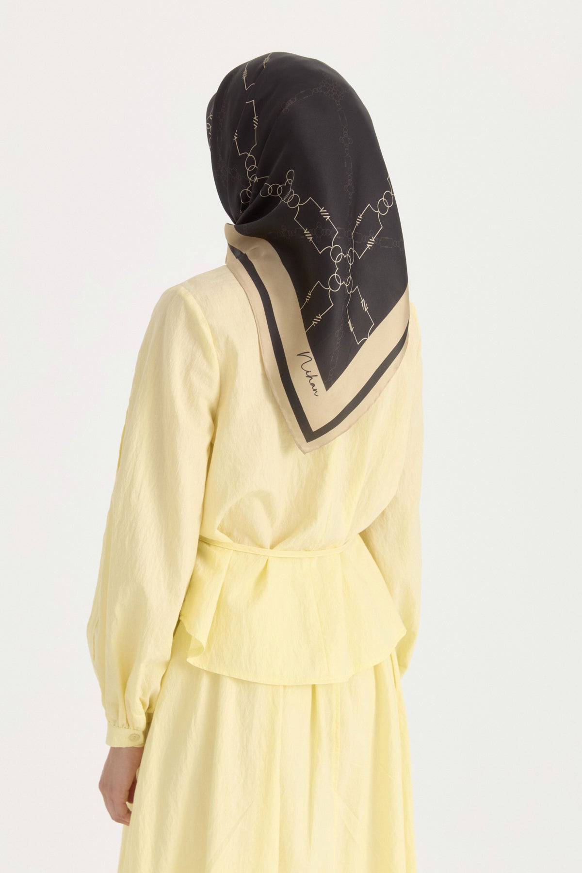 Cipher Sura Silk Scarf - Dark Brown
