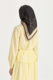 Cipher Sura Silk Scarf - Dark Brown