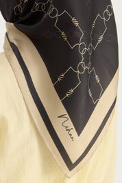 Cipher Sura Silk Scarf - Dark Brown