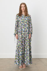 Multilayered Embroidered Dress - Purple