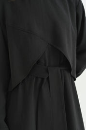 Crop Bluz Ve Jile Detaylı Rahat Formlu Takım - Siyah