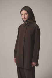 Crown Twill İpek Eşarp - Haki