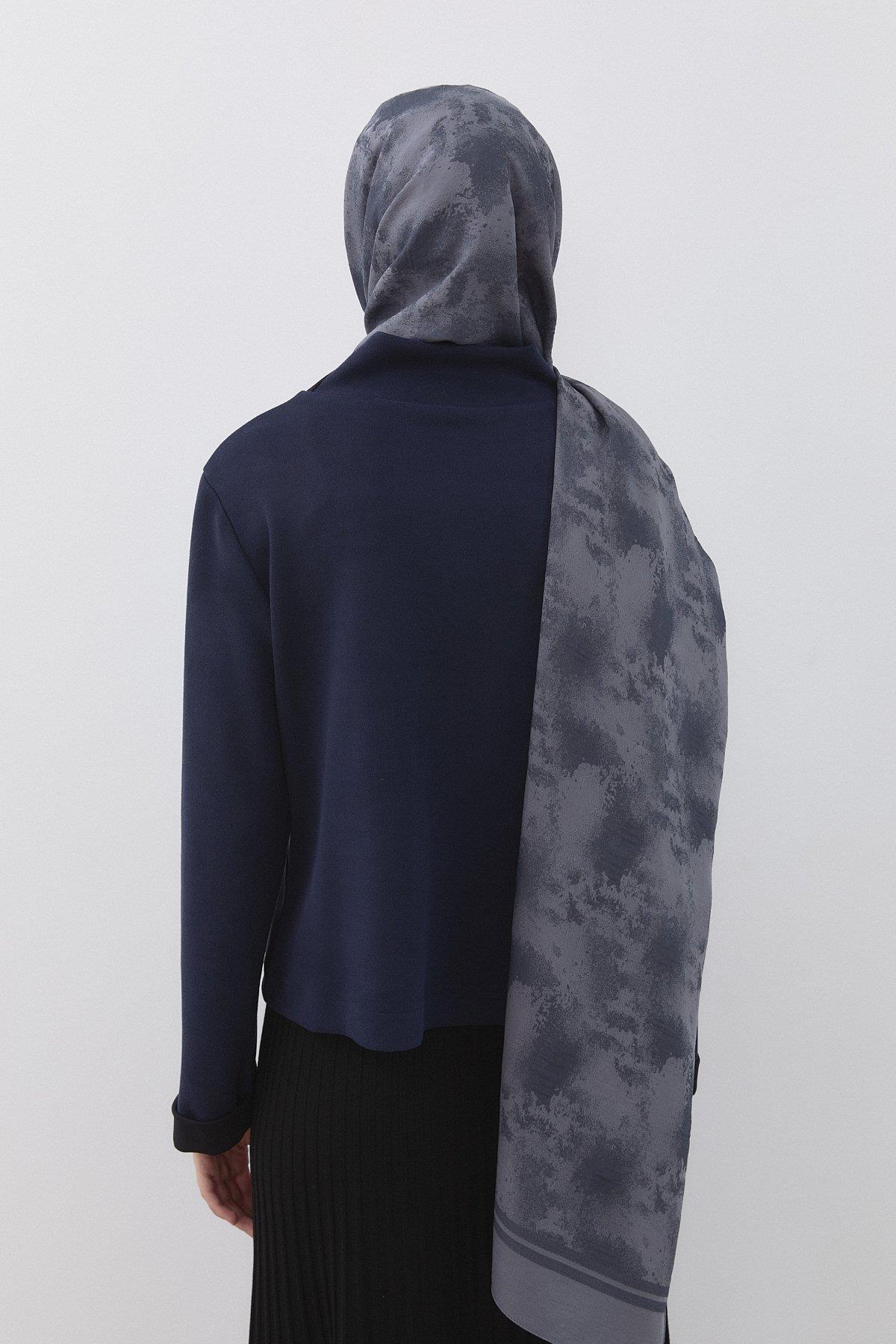 Wave Pattern Naia Cotton Scarf - Smoke Grey