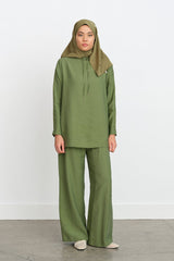 Lace Detail Tencel Pants and Tunic Set - Amazon