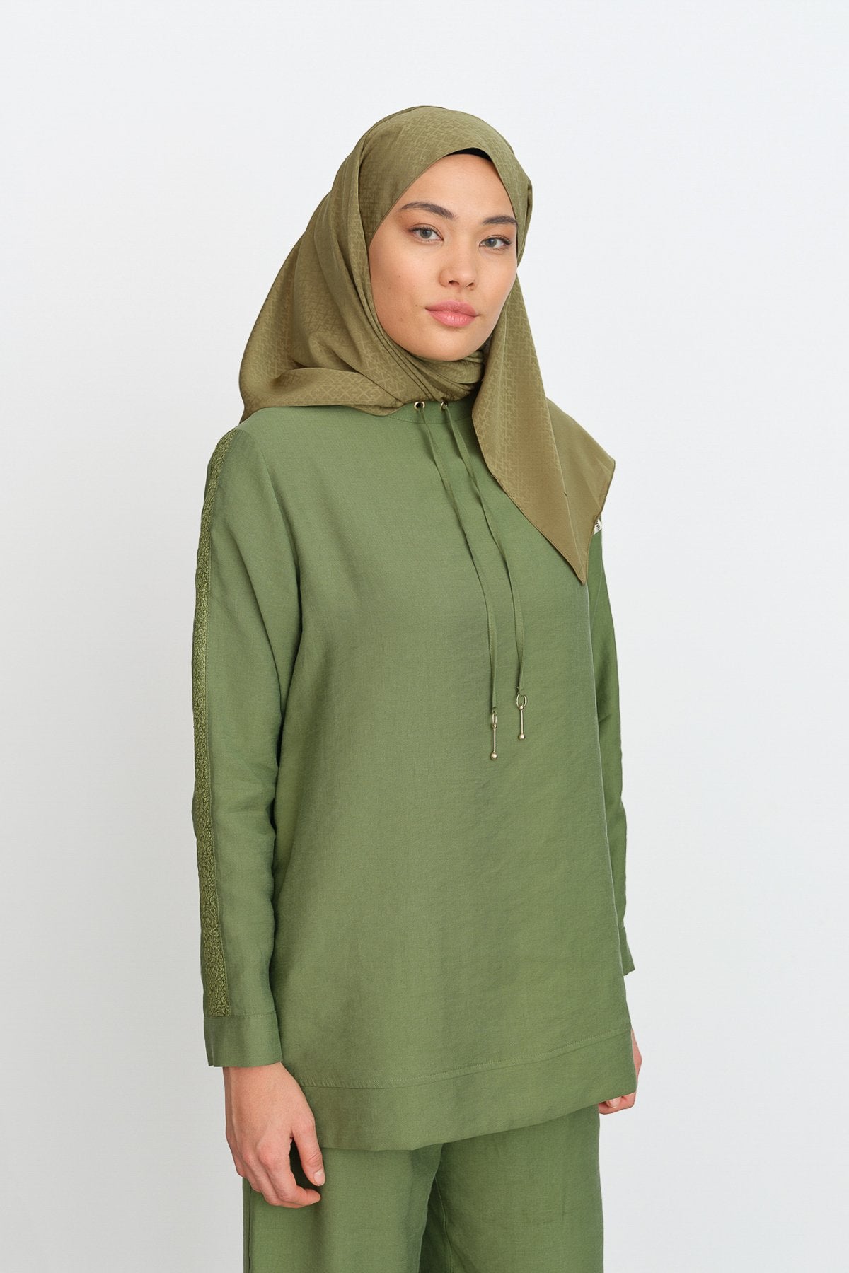 Lace Detail Tencel Pants and Tunic Set - Amazon