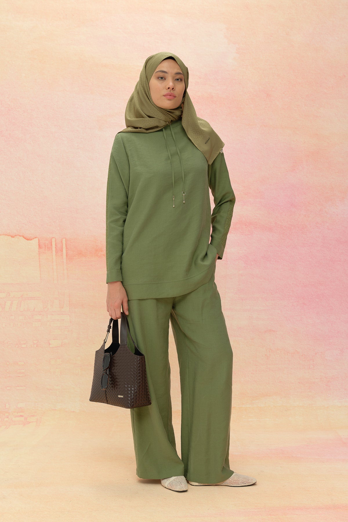 Lace Detail Tencel Pants and Tunic Set - Amazon
