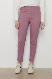 Dar Paça Kanvas Denim Pantolon - Gül Kurusu
