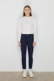 Dar Paça Kanvas Denim Pantolon - Lacivert