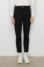 Dar Paça Kanvas Denim Pantolon - Siyah