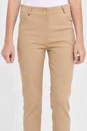 Dar Paça Kanvas Pantolon - Camel