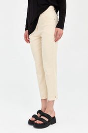 Skinny Canvas Trousers - Cream