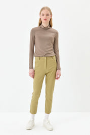 Dar Paça Kanvas Pantolon - Olive