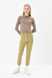 Dar Paça Kanvas Pantolon - Olive