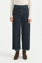 Denim Pamuklu Pantolon - İndigo