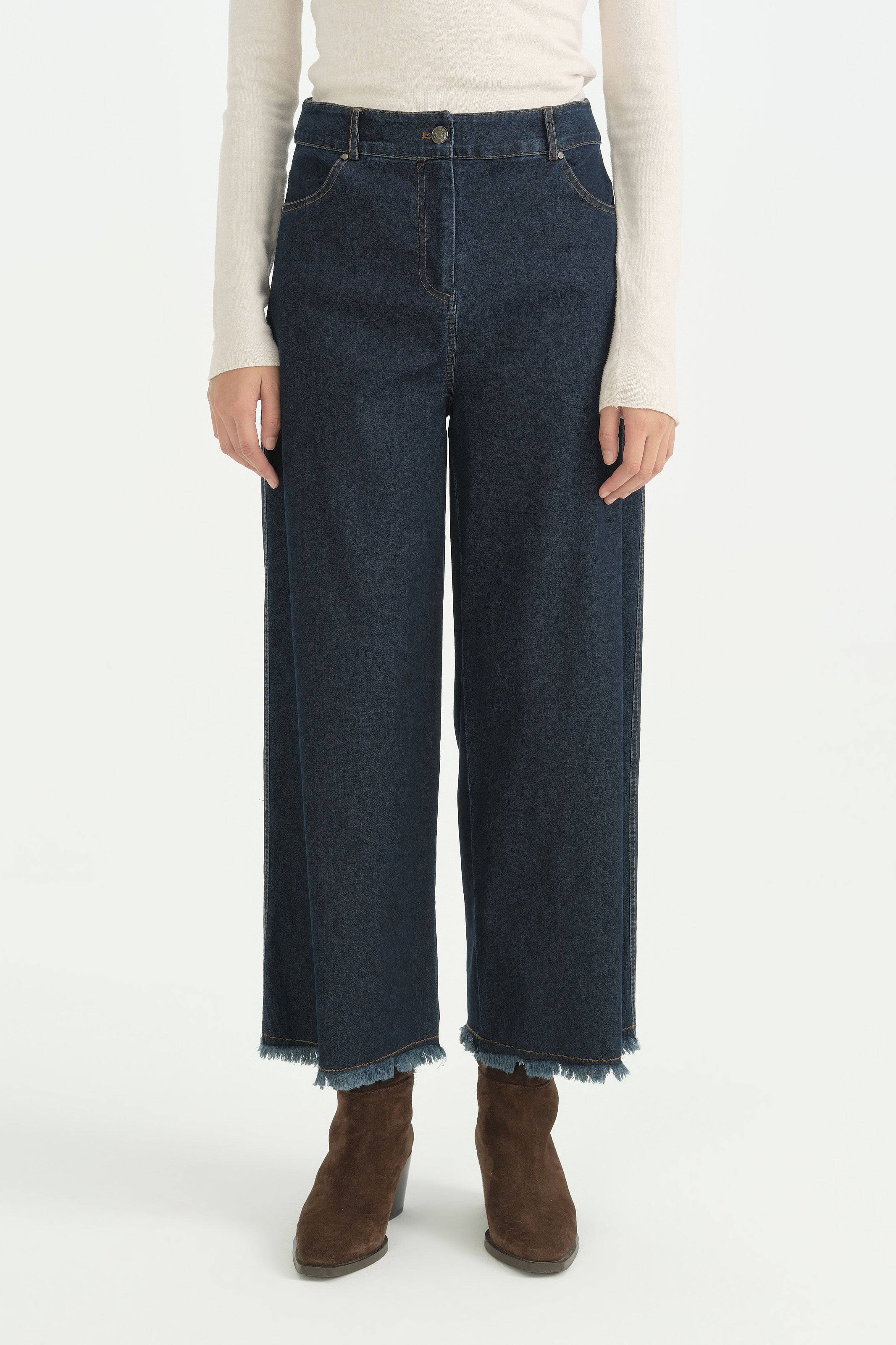 Denim Pamuklu Pantolon - İndigo