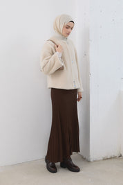 Deri Garnili Angora Kaban - Bej