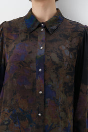 Patterned Cupra Tunic - Purple