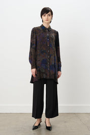 Patterned Cupra Tunic - Purple