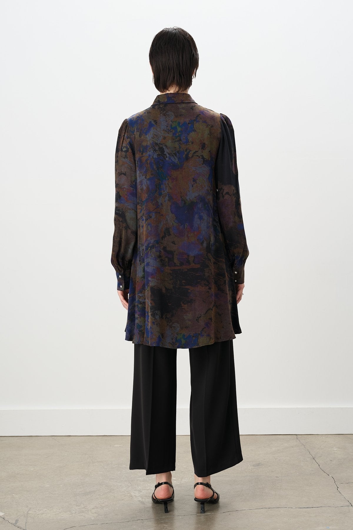 Patterned Cupra Tunic - Purple