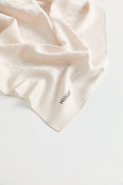 Patterned Lyocell Scarf - Cream