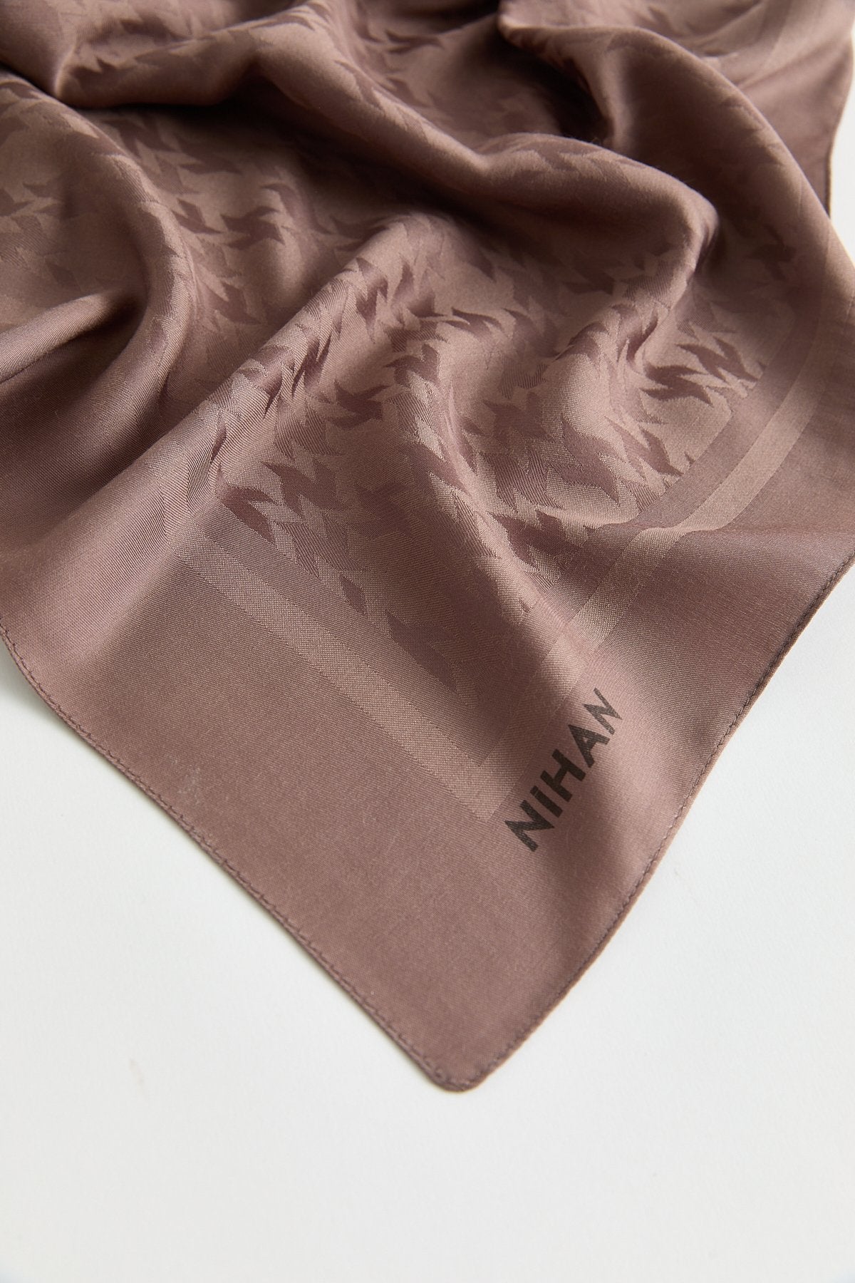 Patterned Lyocell Scarf - Mocha