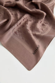 Patterned Lyocell Scarf - Mocha