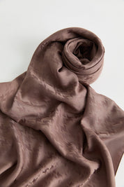Patterned Lyocell Scarf - Mocha