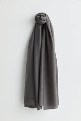 Patterned Lyocell Scarf - Smoke Grey